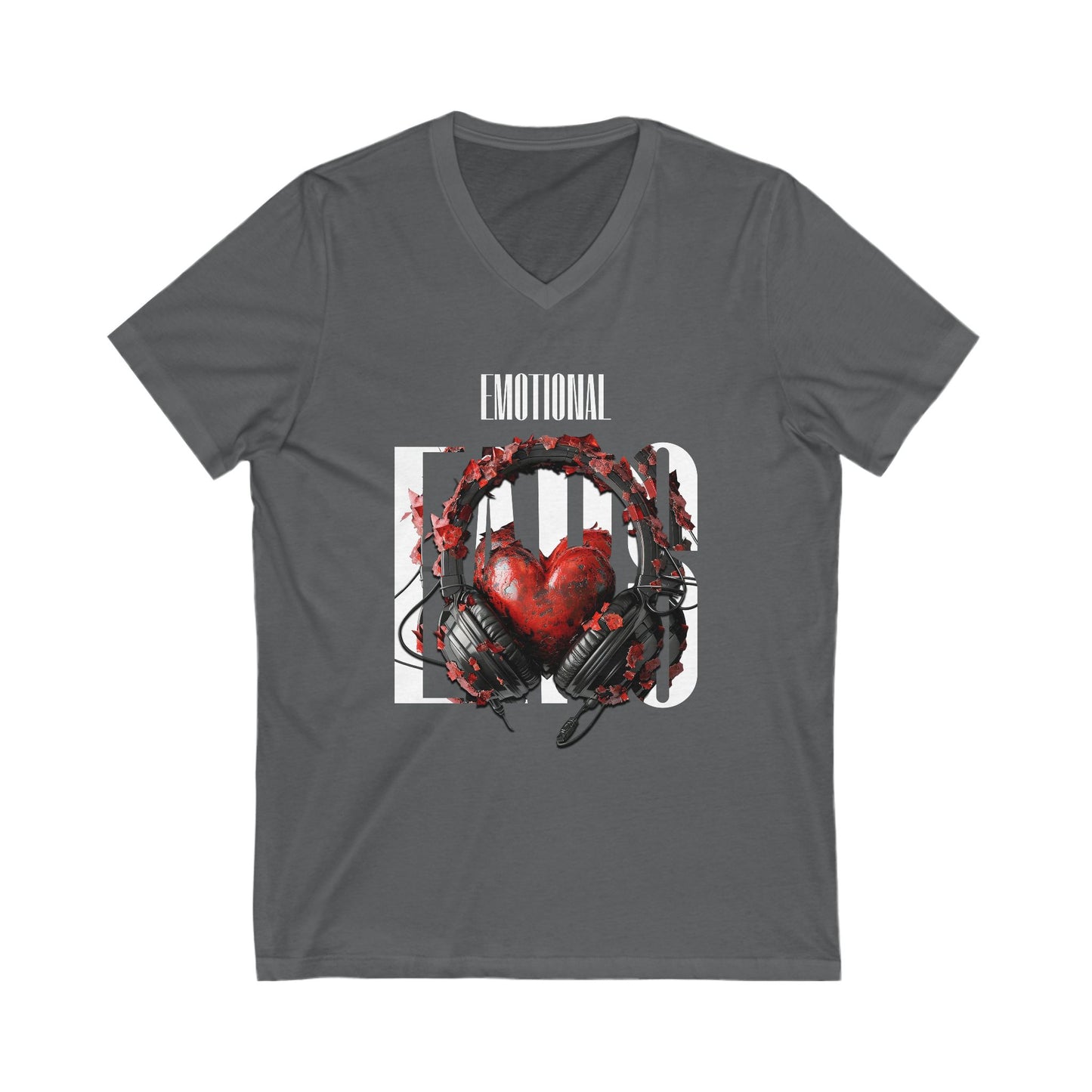Emotional Ears (Goth) | Unisex Short Sleeve V-Neck Tee