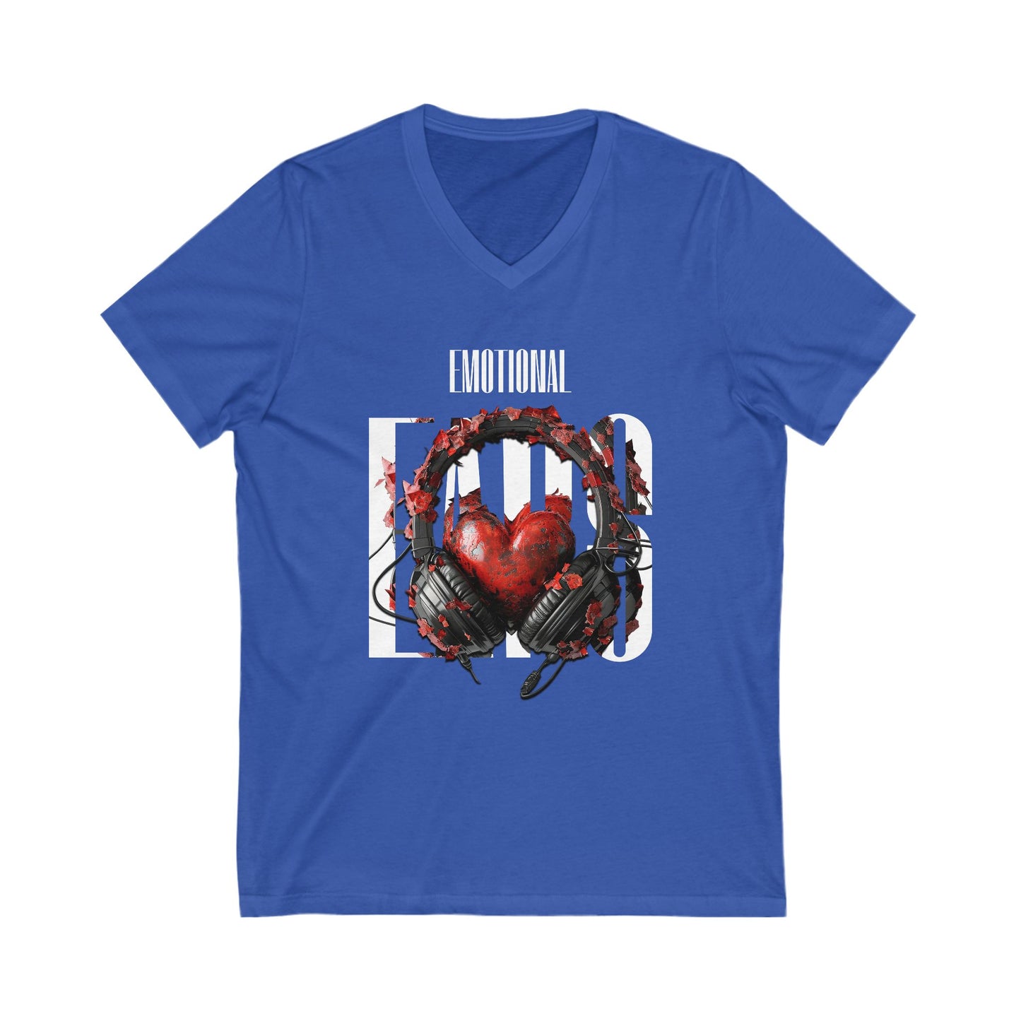 Emotional Ears (Goth) | Unisex Short Sleeve V-Neck Tee