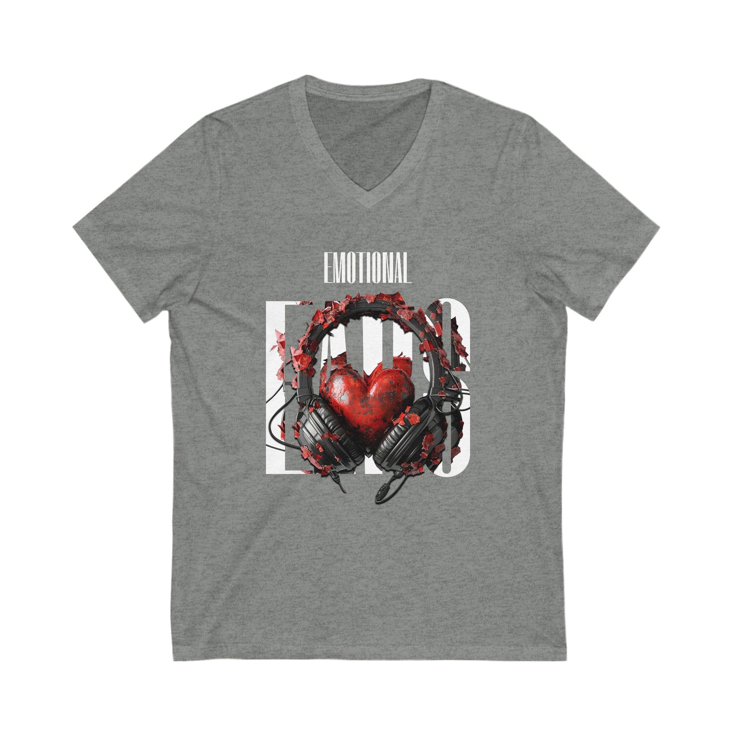 Emotional Ears (Goth) | Unisex Short Sleeve V-Neck Tee