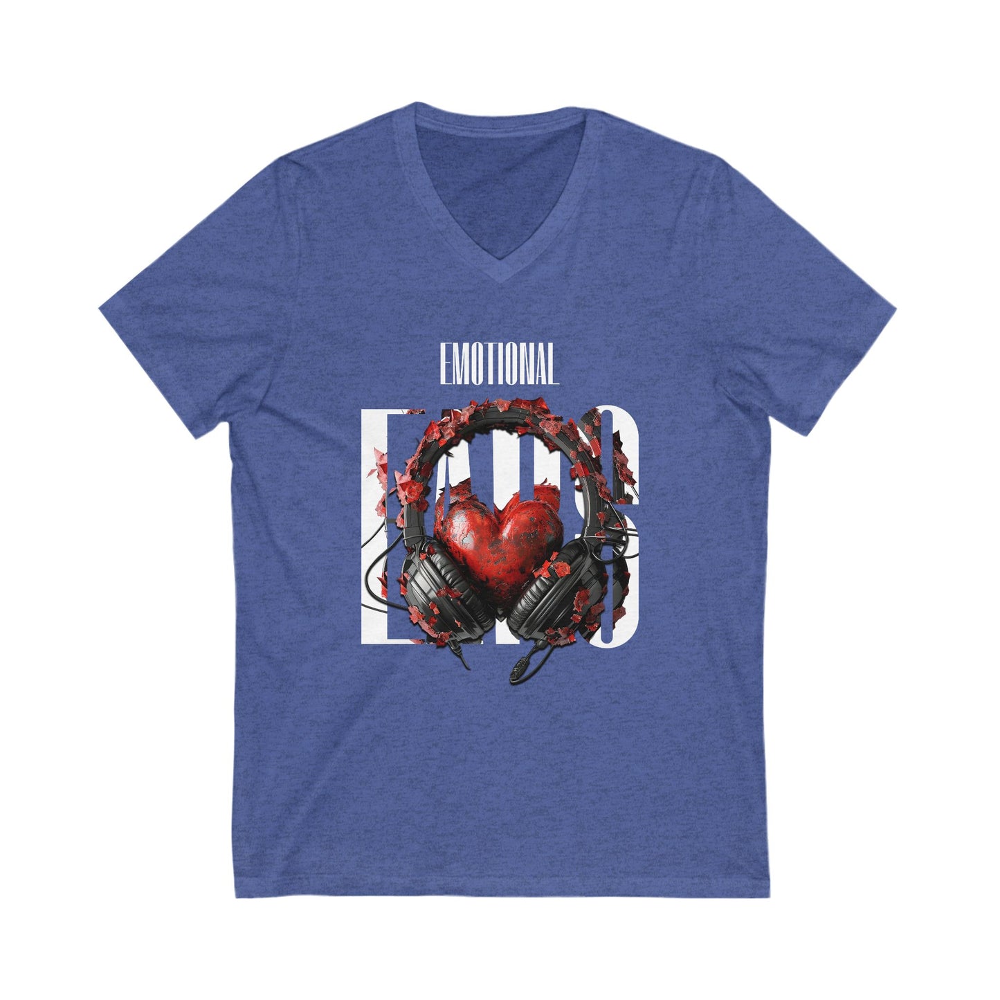 Emotional Ears (Goth) | Unisex Short Sleeve V-Neck Tee