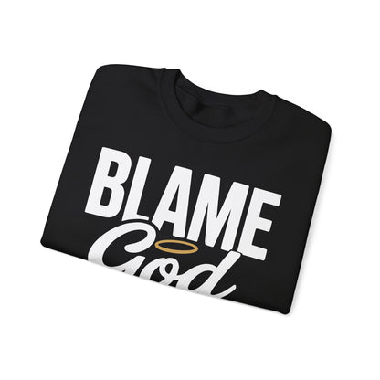 Blame God (Halo) | Unisex Heavy Blend™ Crewneck Sweatshirt