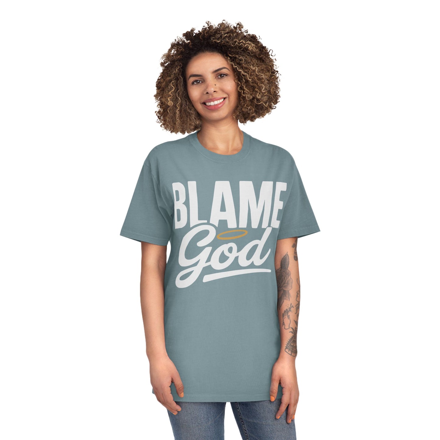 Blame God (Halo) | Unisex Faded Shirt
