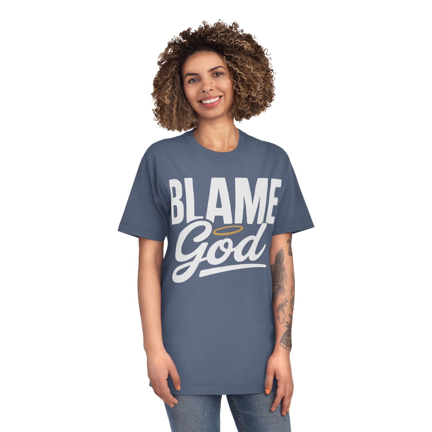 Blame God (Halo) | Unisex Faded Shirt