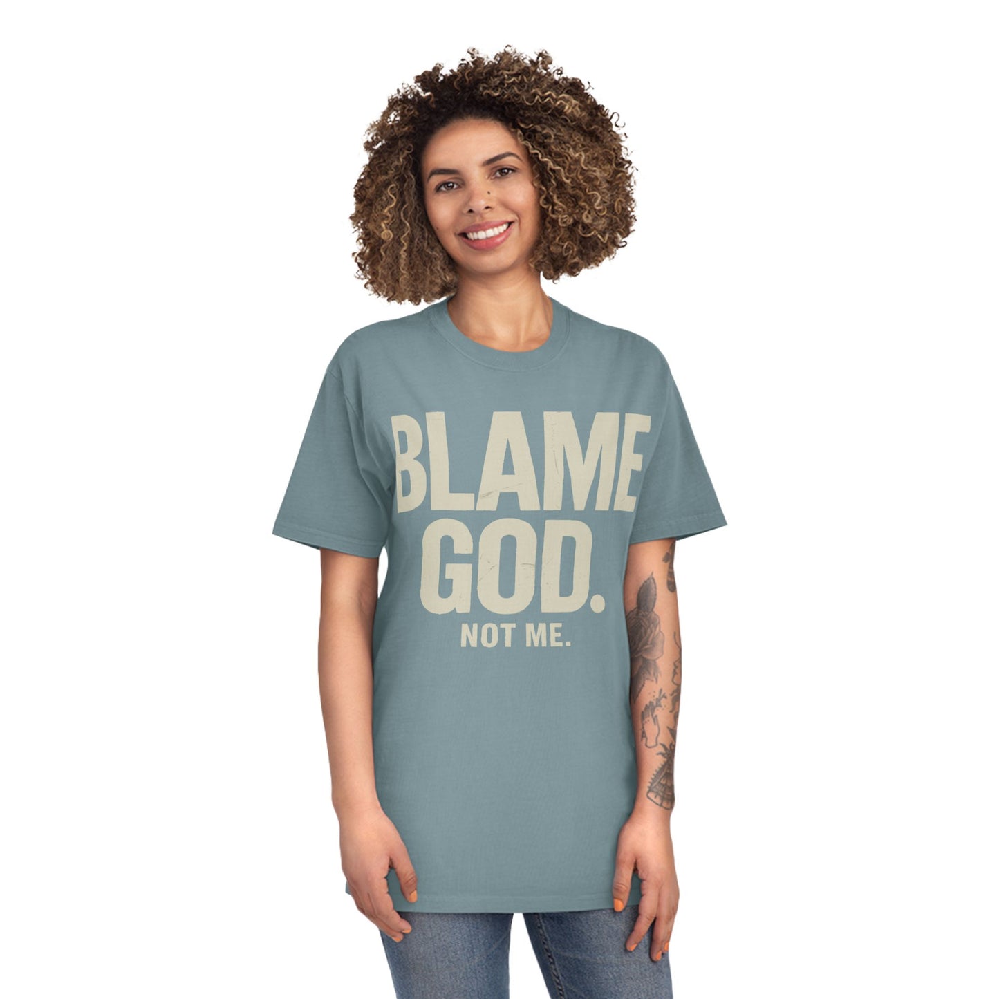 Blame God (Not Me) | Unisex Faded Shirt