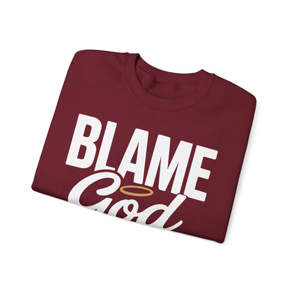 Blame God (Halo) | Unisex Heavy Blend™ Crewneck Sweatshirt