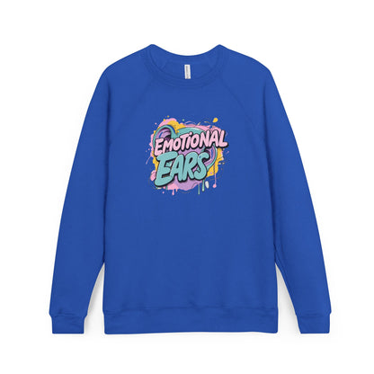 Emotional Ears (Paint) | Unisex Sponge Fleece Raglan Sweatshirt