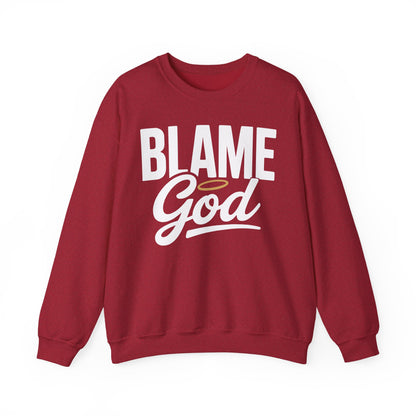Blame God (Halo) | Unisex Heavy Blend™ Crewneck Sweatshirt