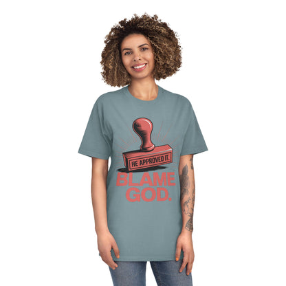 Blame God (Stamp) | Unisex Faded Shirt