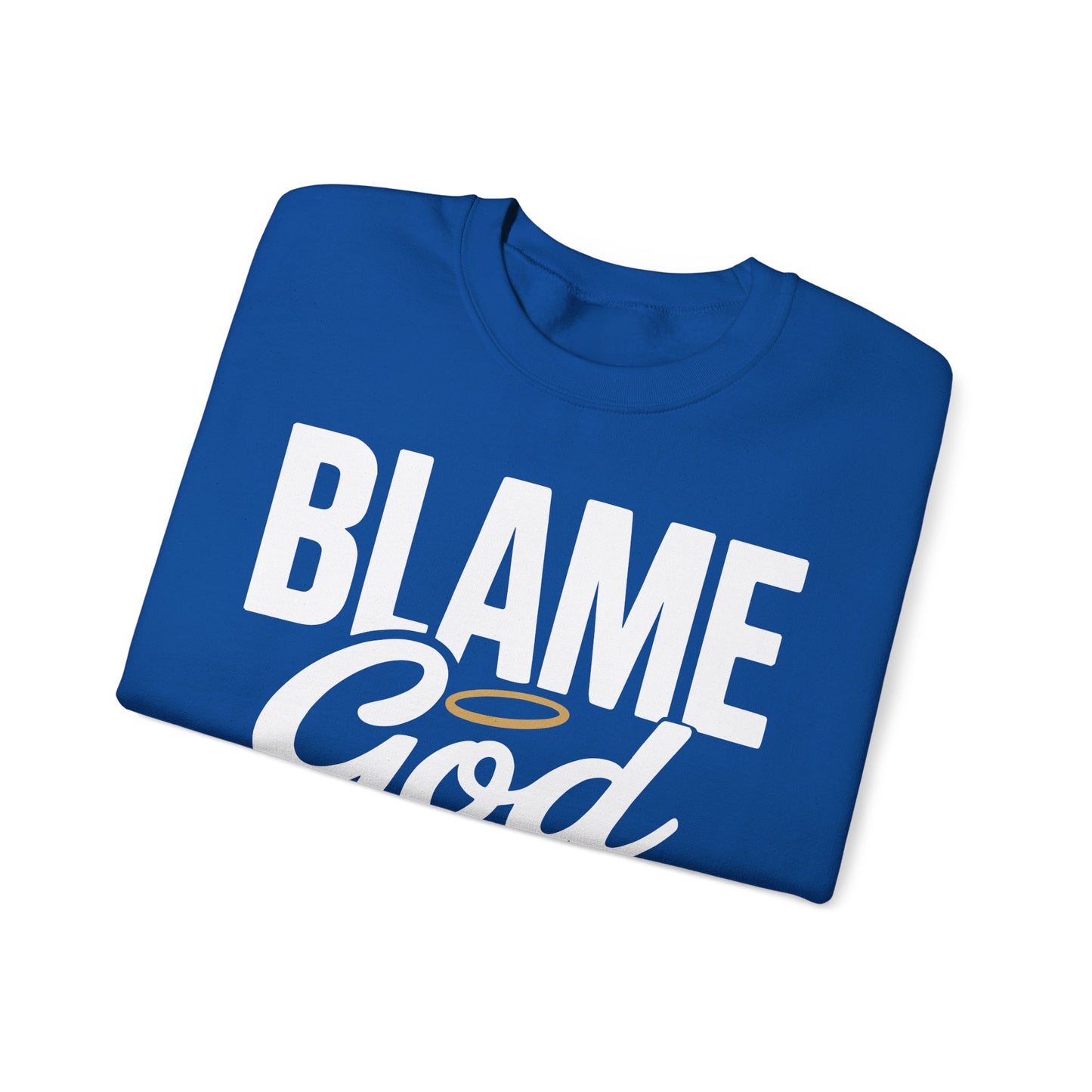 Blame God (Halo) | Unisex Heavy Blend™ Crewneck Sweatshirt