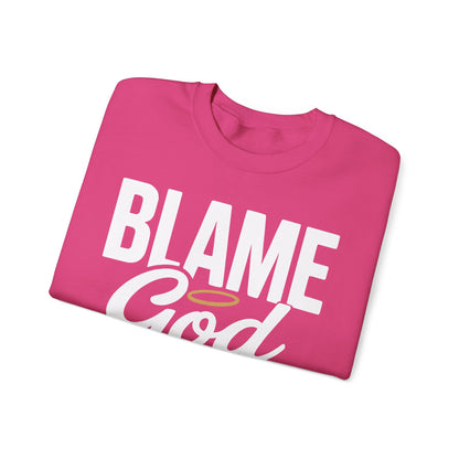 Blame God (Halo) | Unisex Heavy Blend™ Crewneck Sweatshirt