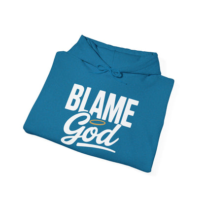 Blame God (Halo) | Unisex Heavy Blend™ Hooded Sweatshirt