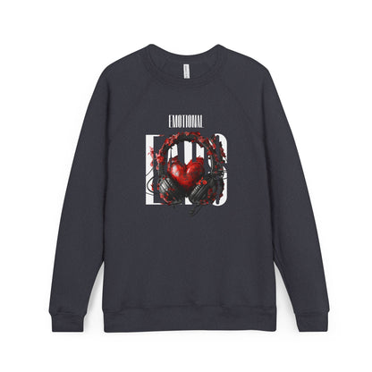 Emotional Ears (Goth) | Unisex Sponge Fleece Raglan Sweatshirt