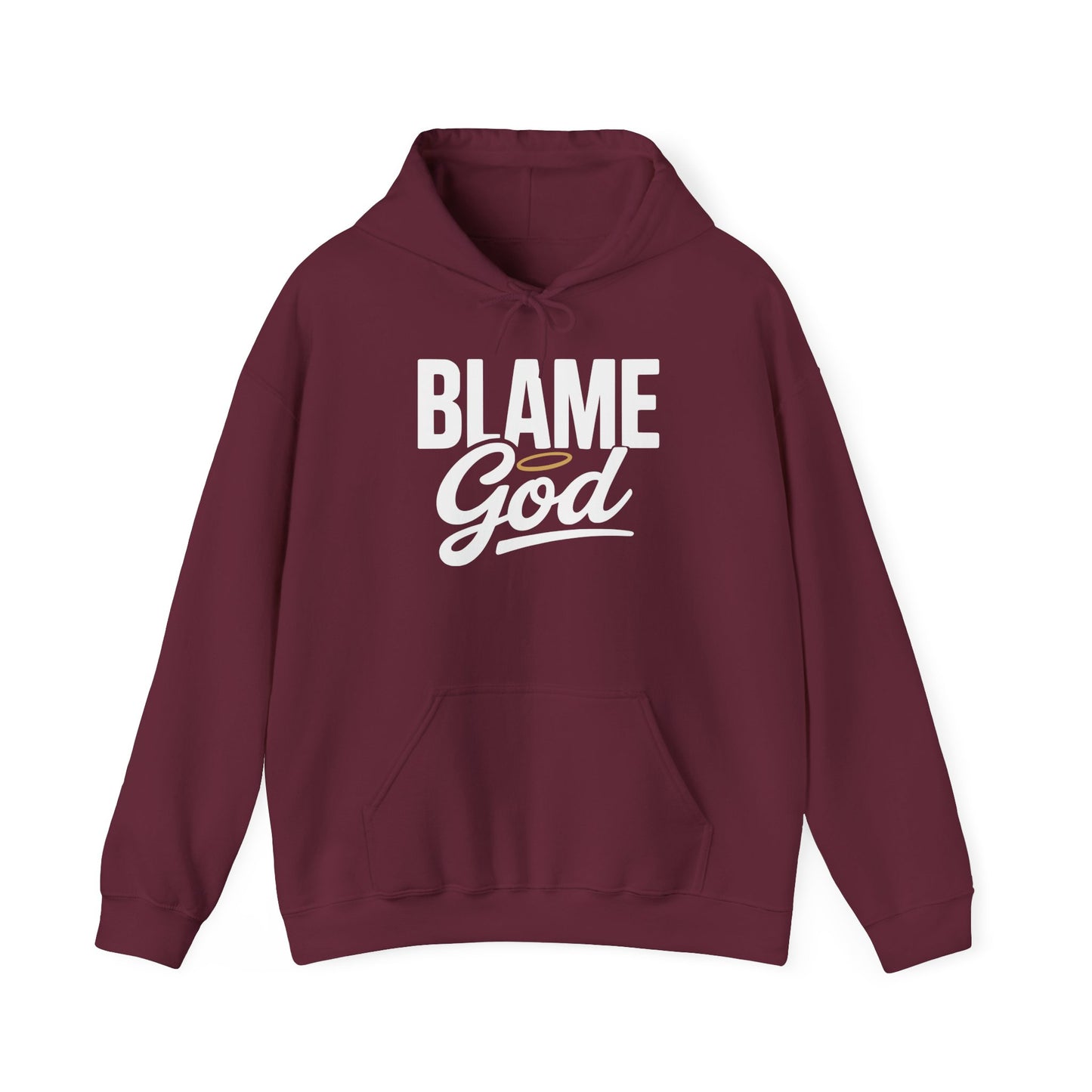 Blame God (Halo) | Unisex Heavy Blend™ Hooded Sweatshirt
