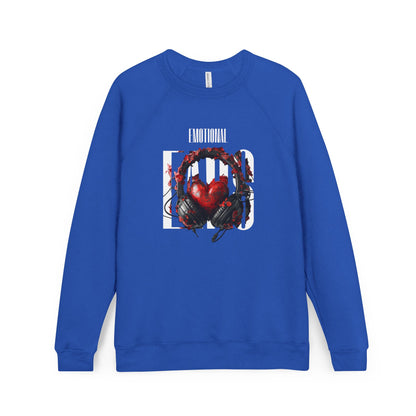 Emotional Ears (Goth) | Unisex Sponge Fleece Raglan Sweatshirt