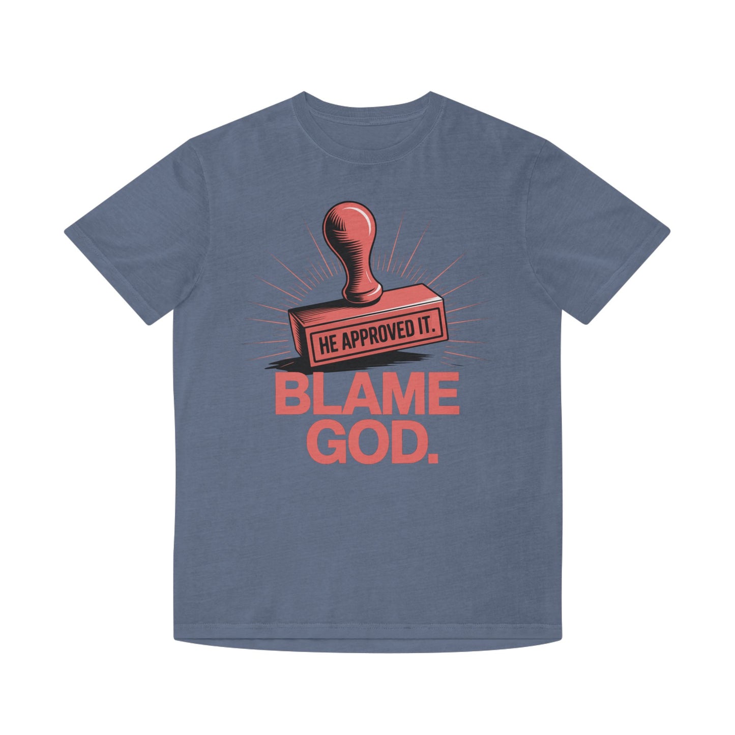 Blame God (Stamp) | Unisex Faded Shirt