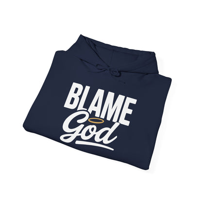 Blame God (Halo) | Unisex Heavy Blend™ Hooded Sweatshirt