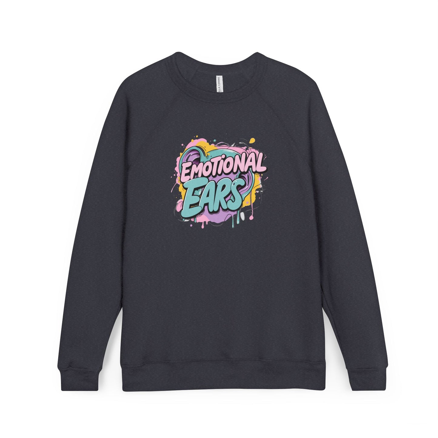 Emotional Ears (Paint) | Unisex Sponge Fleece Raglan Sweatshirt