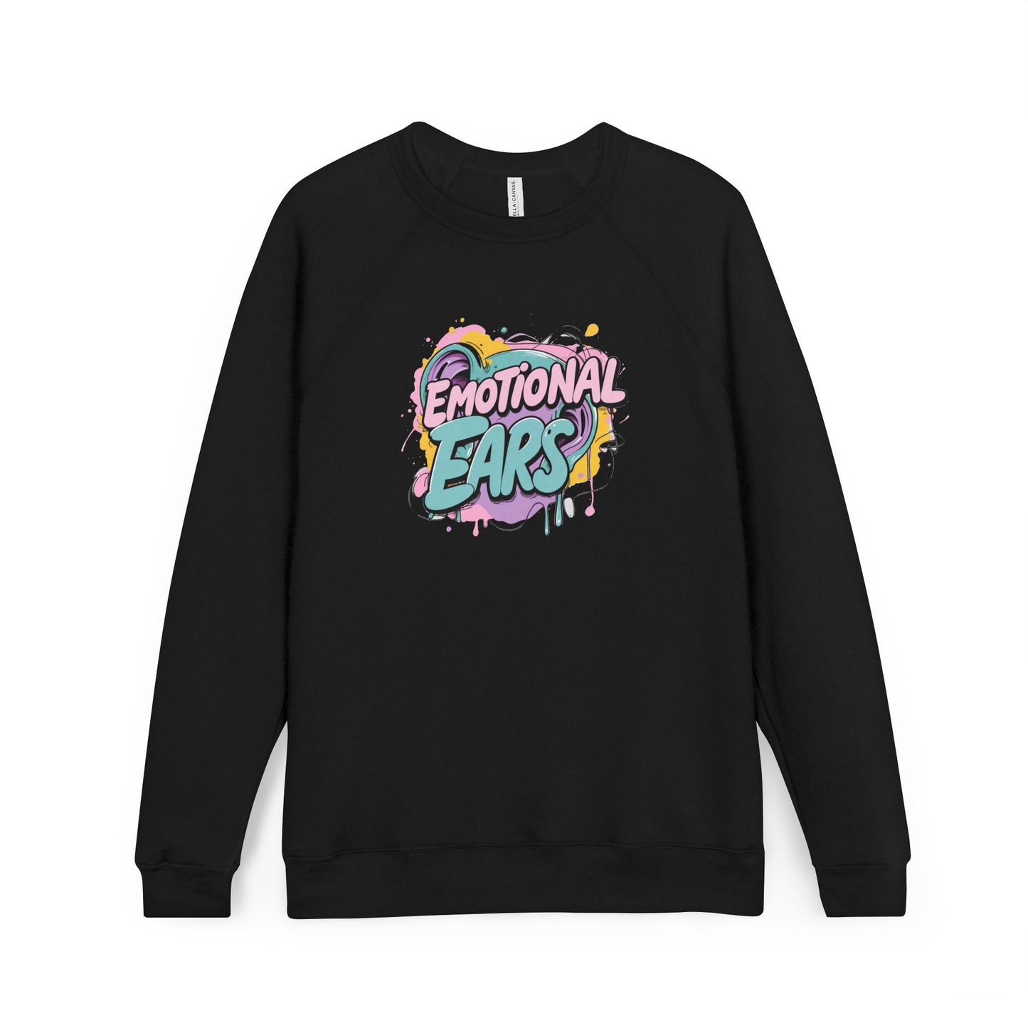 Emotional Ears (Paint) | Unisex Sponge Fleece Raglan Sweatshirt