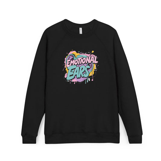 Emotional Ears (Paint) | Unisex Sponge Fleece Raglan Sweatshirt