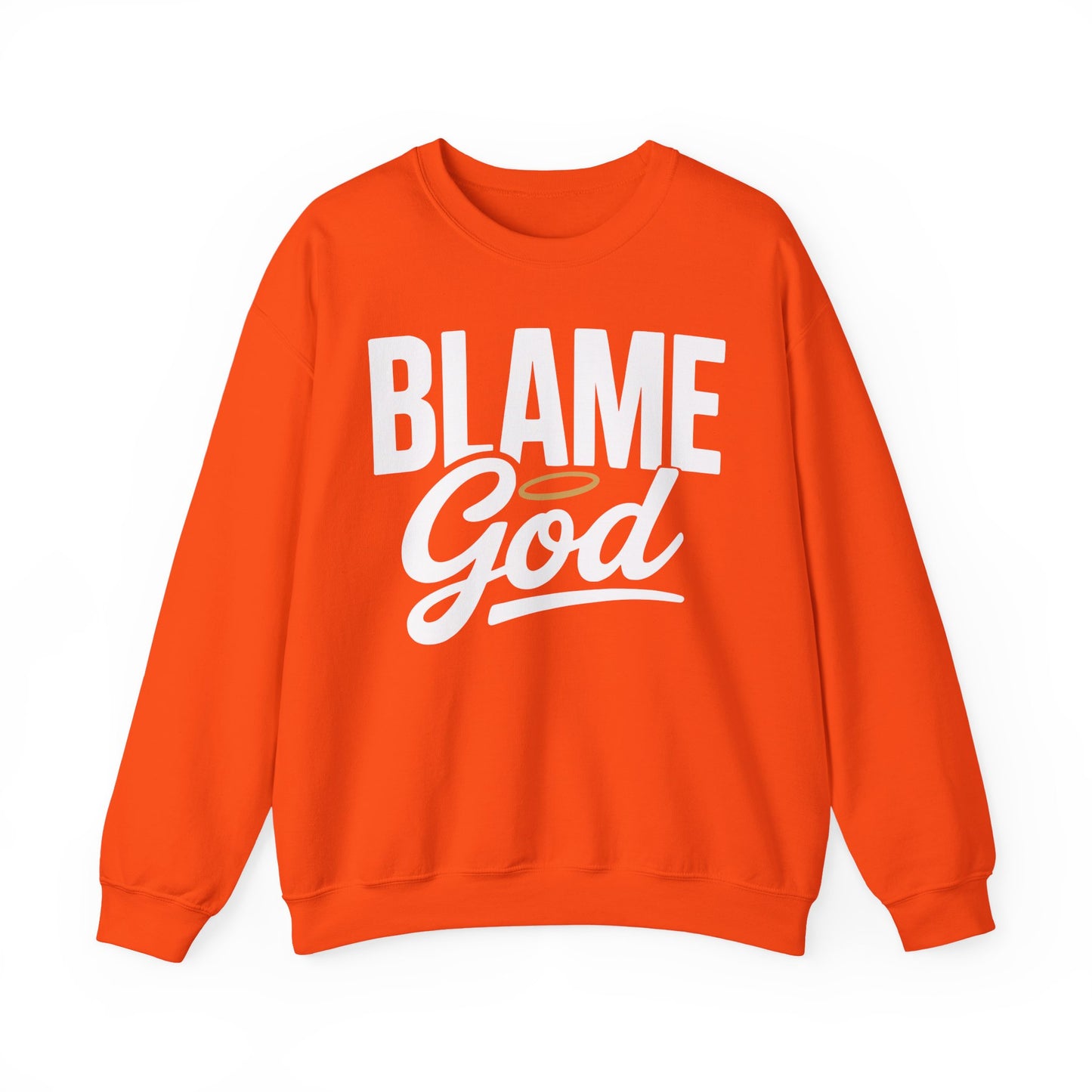 Blame God (Halo) | Unisex Heavy Blend™ Crewneck Sweatshirt