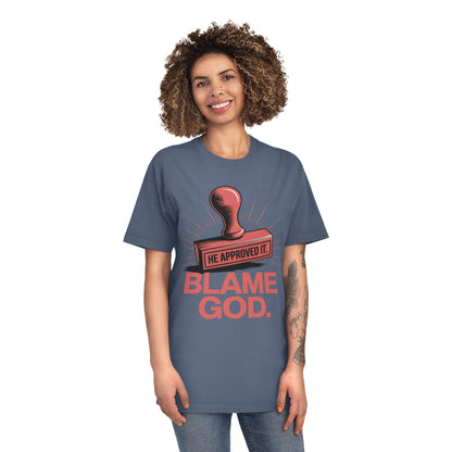 Blame God (Stamp) | Unisex Faded Shirt