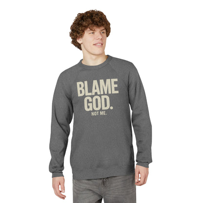 Blame God (Not Me) | Unisex Sponge Fleece Raglan Sweatshirt