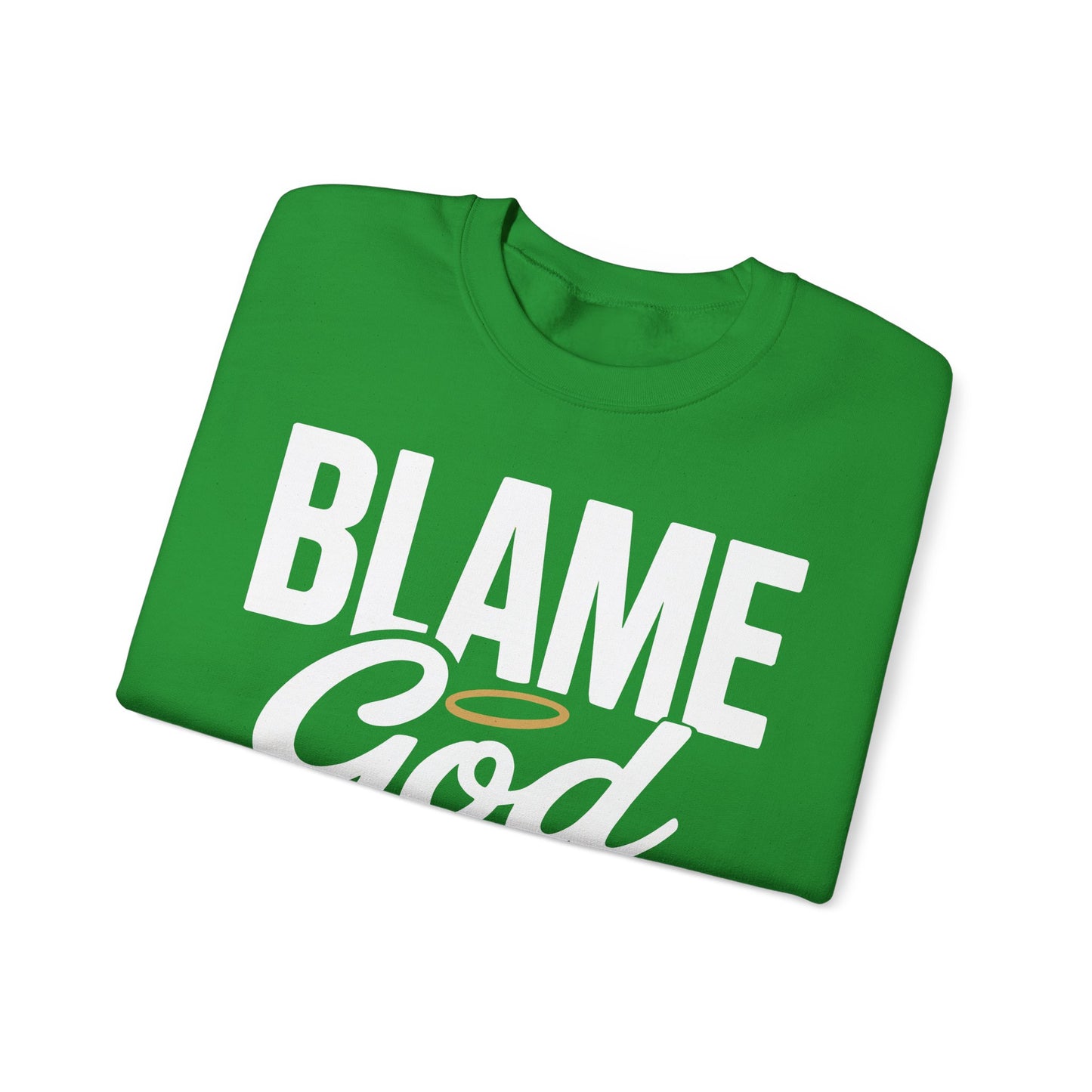 Blame God (Halo) | Unisex Heavy Blend™ Crewneck Sweatshirt
