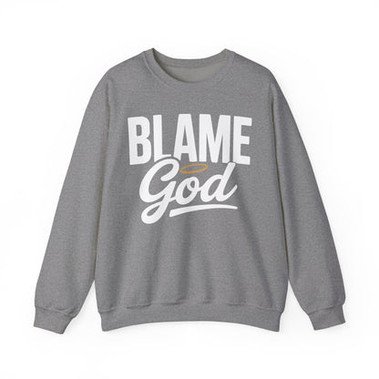 Blame God (Halo) | Unisex Heavy Blend™ Crewneck Sweatshirt