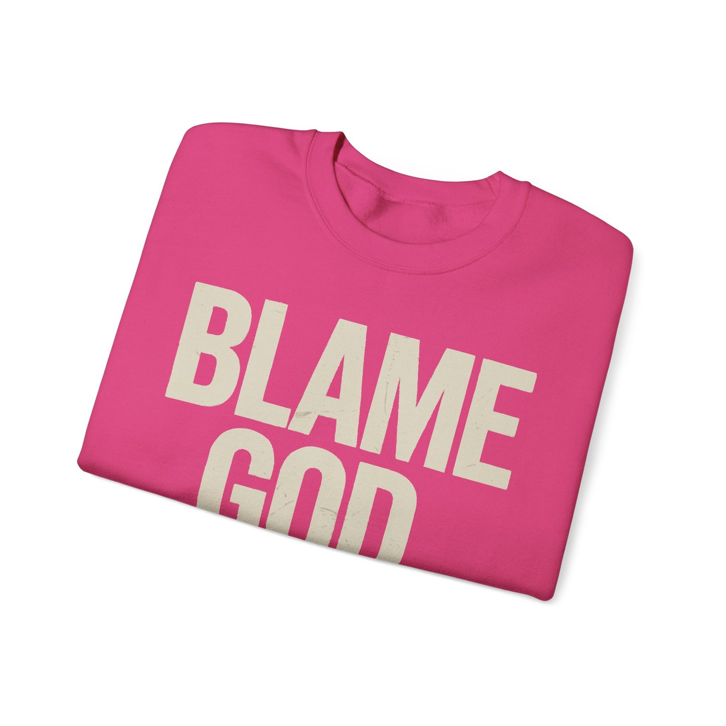 Blame God (Not Me) | Unisex Heavy Blend™ Crewneck Sweatshirt