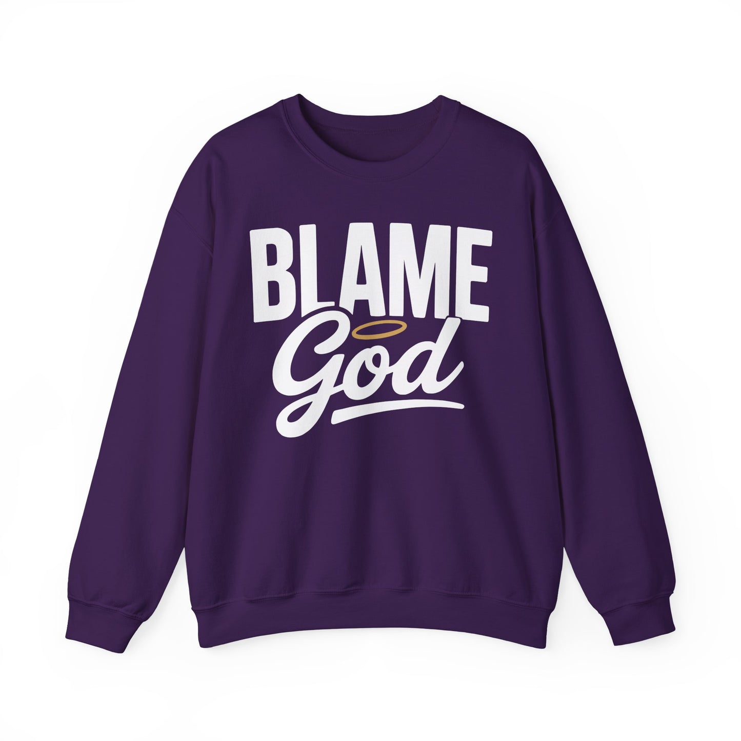 Blame God (Halo) | Unisex Heavy Blend™ Crewneck Sweatshirt