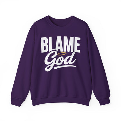 Blame God (Halo) | Unisex Heavy Blend™ Crewneck Sweatshirt