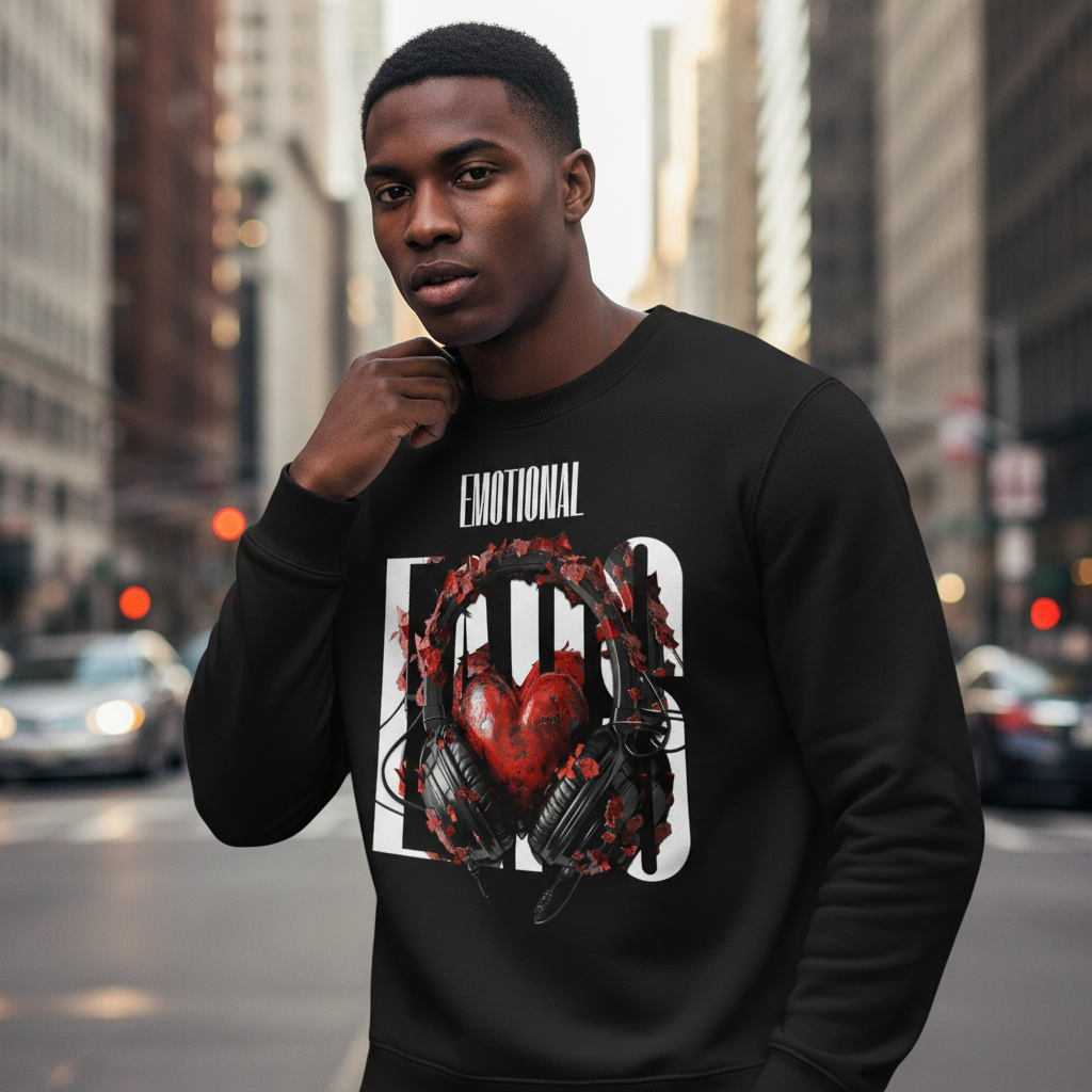 Emotional Ears (Goth) | Unisex Heavy Blend™ Crewneck Sweatshirt