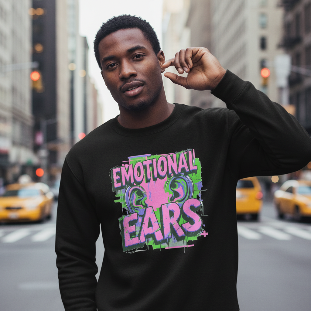 Emotional Ears (Splash) | Unisex Heavy Blend™ Crewneck Sweatshirt