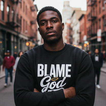 Blame God (Halo) | Unisex Heavy Blend™ Crewneck Sweatshirt