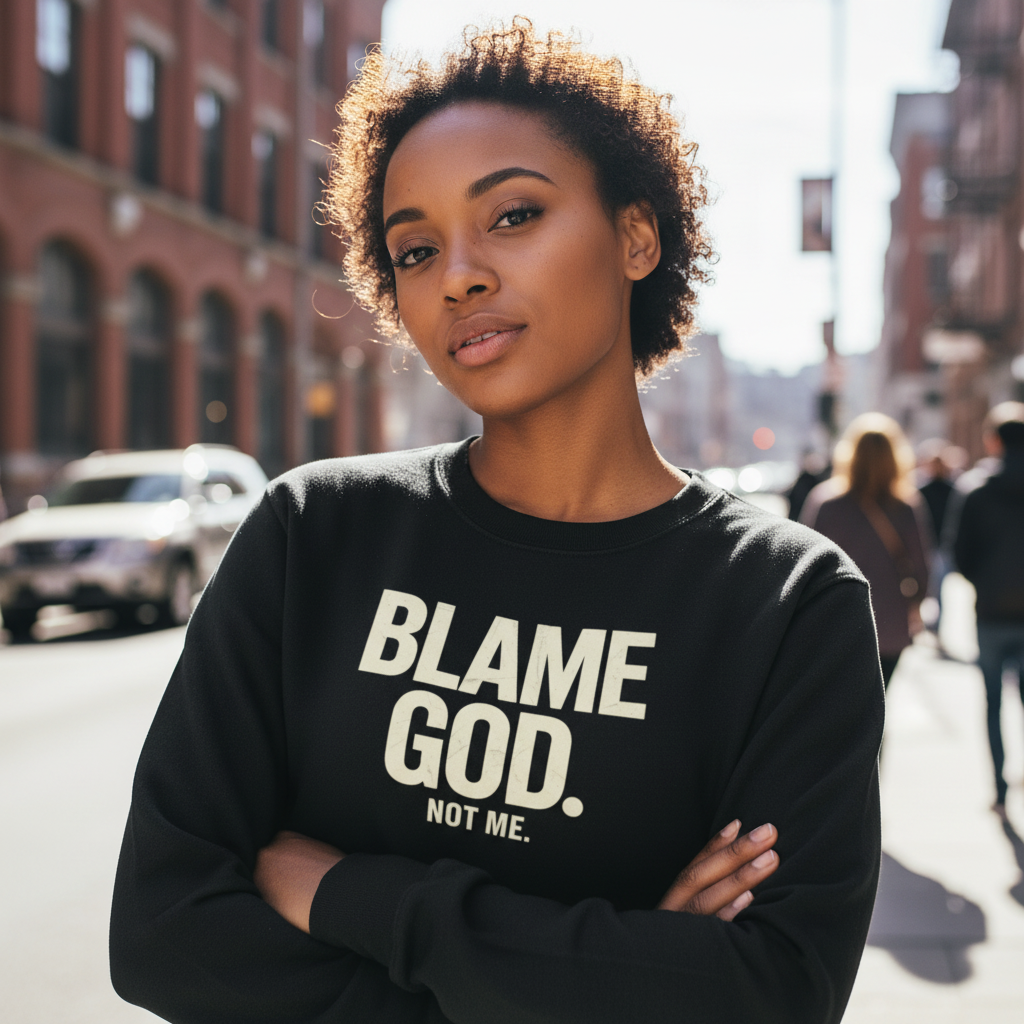 Blame God (Not Me) | Unisex Heavy Blend™ Crewneck Sweatshirt