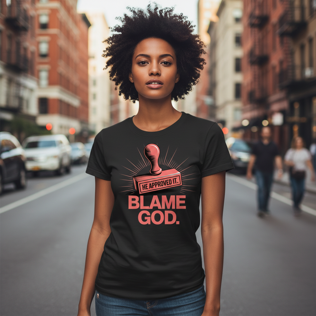 Blame God (Stamp) | Unisex Faded Shirt