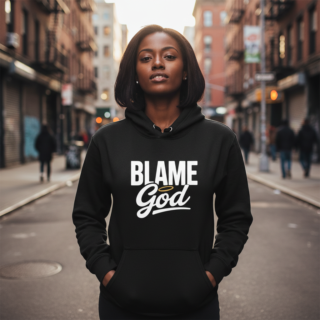 Blame God (Halo) | Unisex Heavy Blend™ Hooded Sweatshirt