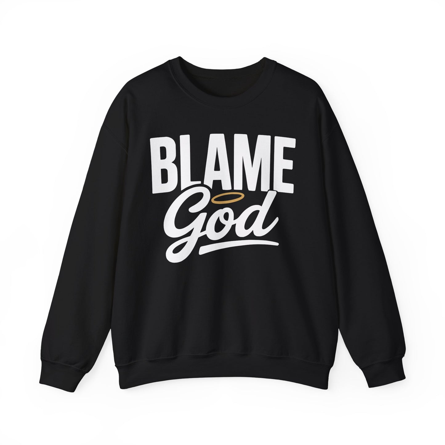 Blame God (Halo) | Unisex Heavy Blend™ Crewneck Sweatshirt