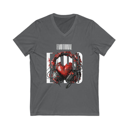 Emotional Ears (Goth) | Unisex Short Sleeve V-Neck Tee