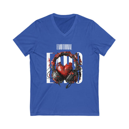 Emotional Ears (Goth) | Unisex Short Sleeve V-Neck Tee