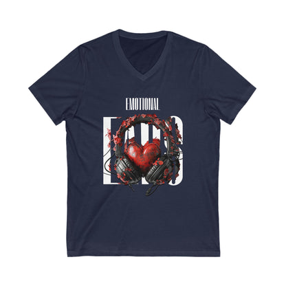Emotional Ears (Goth) | Unisex Short Sleeve V-Neck Tee