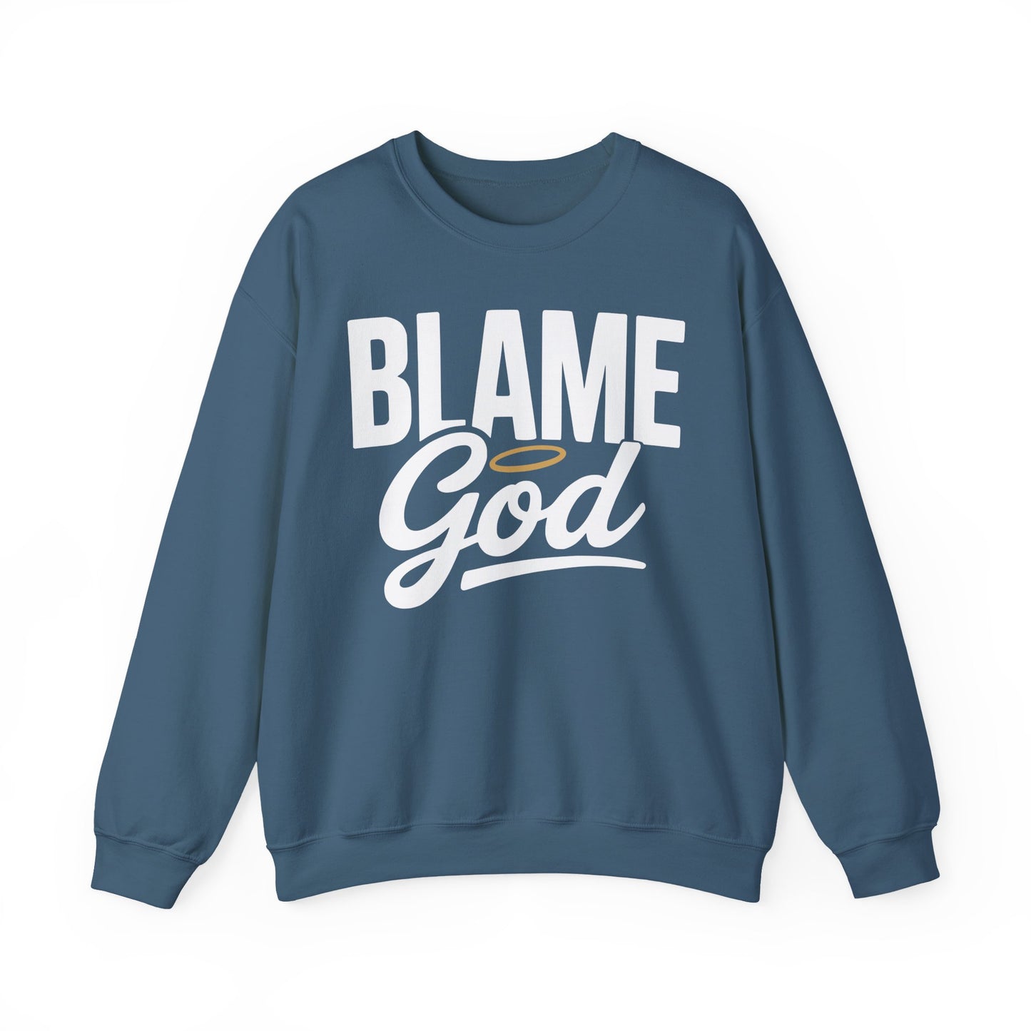 Blame God (Halo) | Unisex Heavy Blend™ Crewneck Sweatshirt