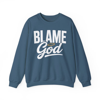Blame God (Halo) | Unisex Heavy Blend™ Crewneck Sweatshirt