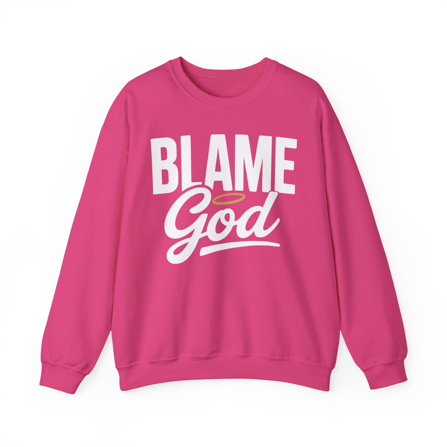 Blame God (Halo) | Unisex Heavy Blend™ Crewneck Sweatshirt