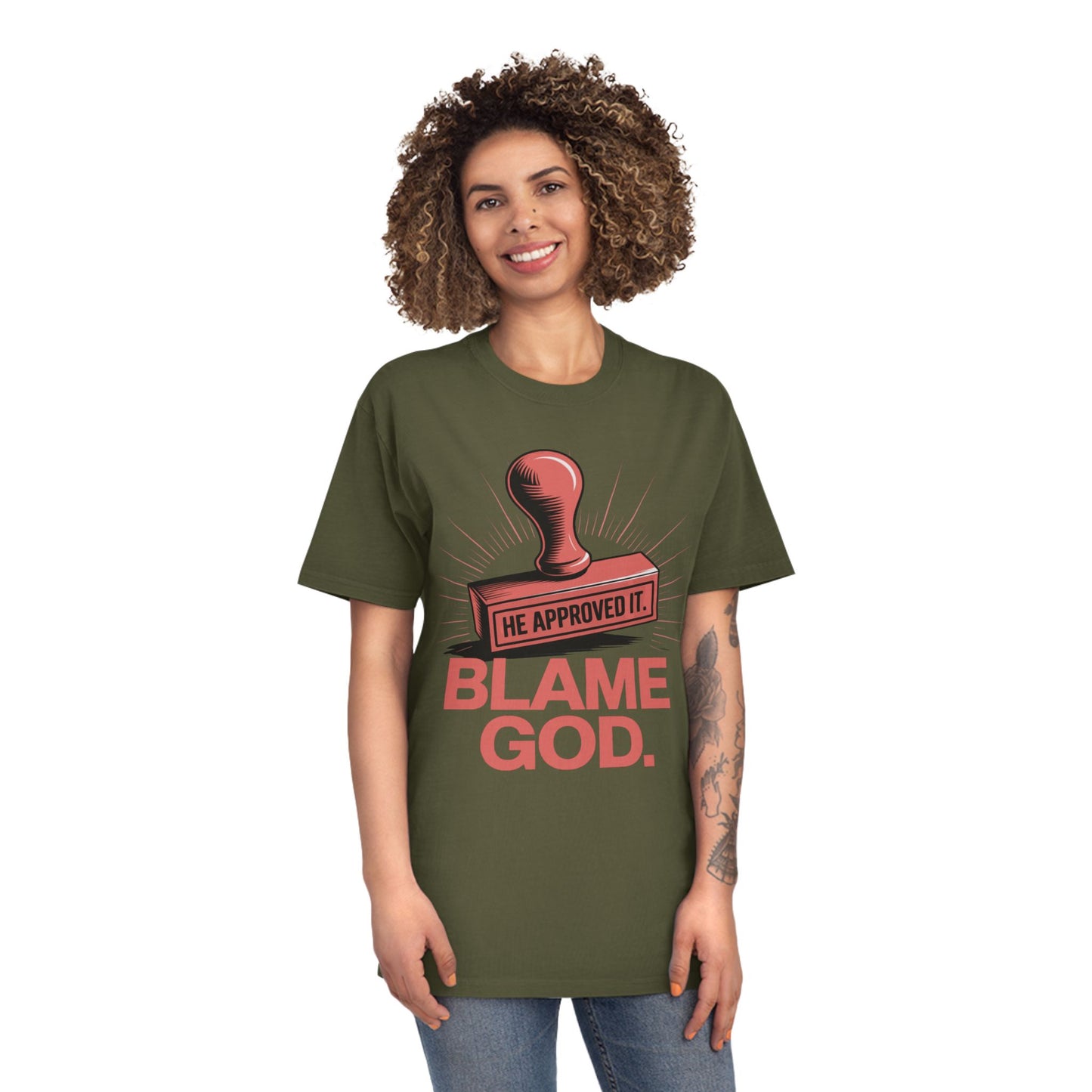 Blame God (Stamp) | Unisex Faded Shirt