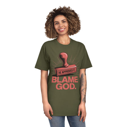 Blame God (Stamp) | Unisex Faded Shirt