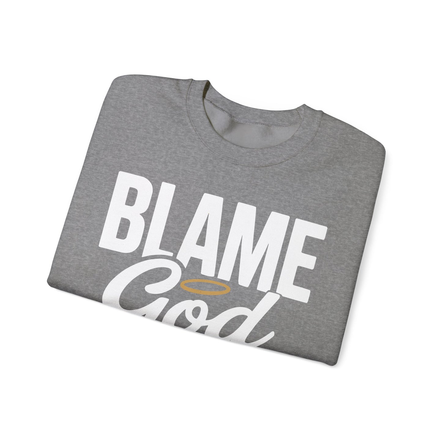 Blame God (Halo) | Unisex Heavy Blend™ Crewneck Sweatshirt