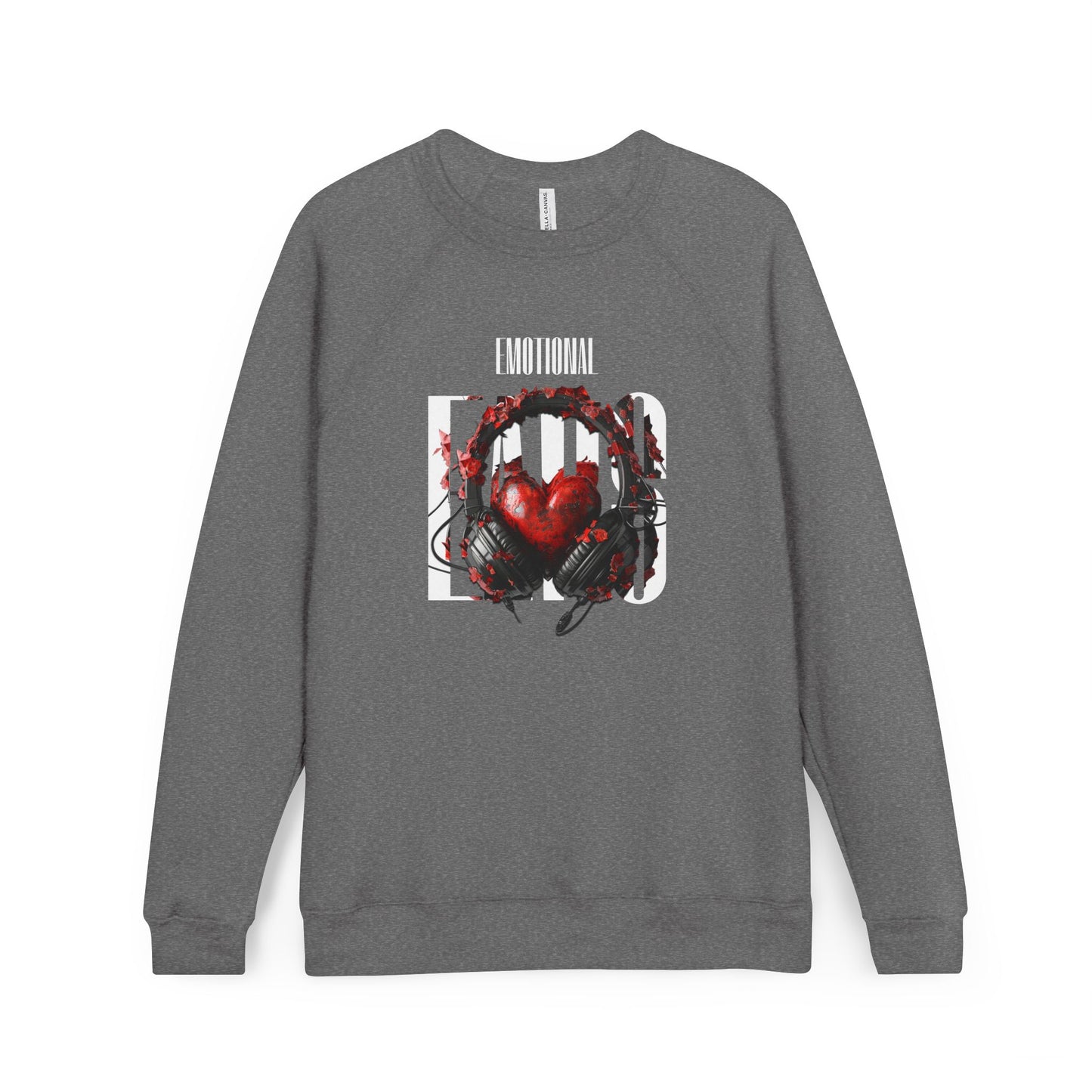 Emotional Ears (Goth) | Unisex Sponge Fleece Raglan Sweatshirt