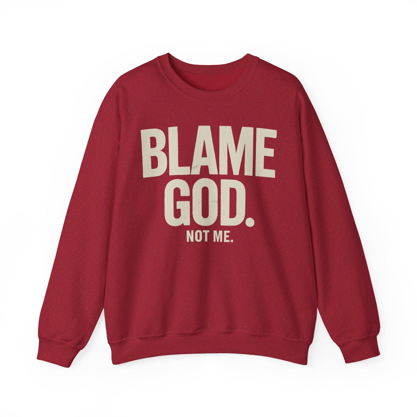 Blame God (Not Me) | Unisex Heavy Blend™ Crewneck Sweatshirt