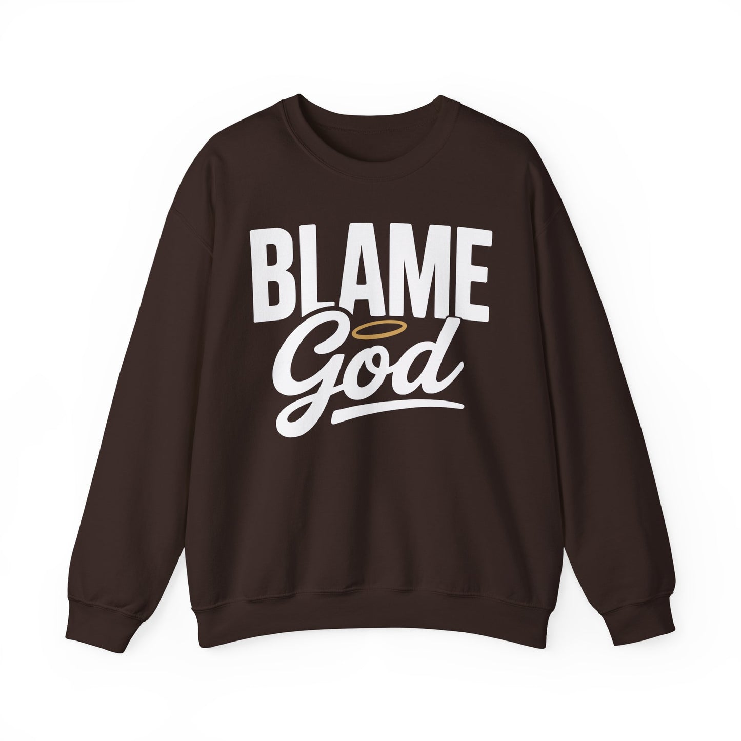 Blame God (Halo) | Unisex Heavy Blend™ Crewneck Sweatshirt